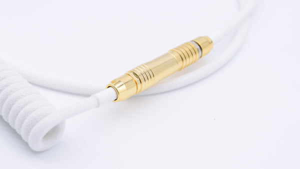 White and Gold Custom Keyboard Cable