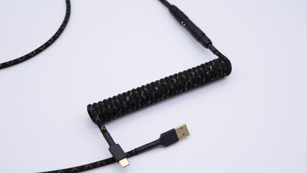Black and gold mechanical keyboard cable