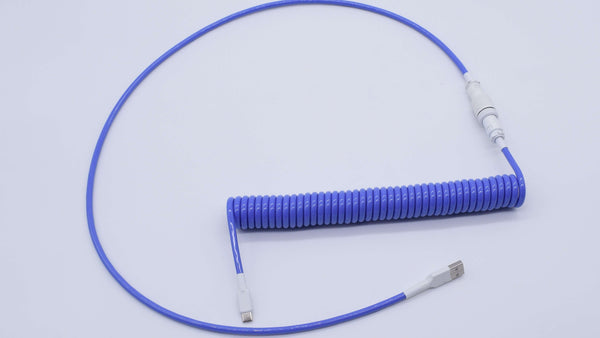 Purple custom keyboard cables
