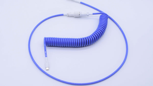 Purple custom keyboard cables