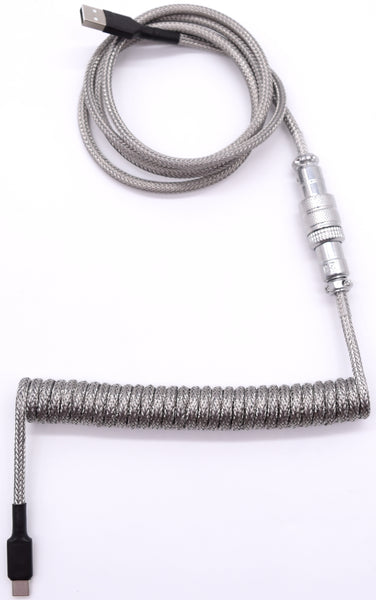 Stainless steel metal sleeved keyboard USB C cables