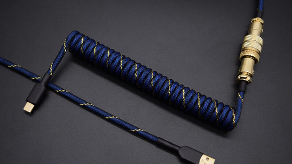 GMK BLUE SAMURAI CUSTOM mechanical keyboard cable reddit