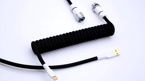 Black and White mechanical keyboard cable
