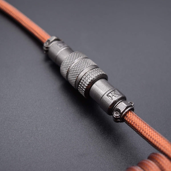 Carbon Themed Mechanical Keyboard Aviator Cable