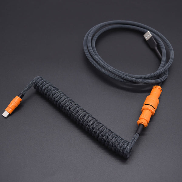 Skiidata custom mechanical keyboard cable orange USB C