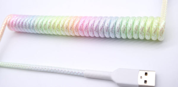 Pastel Rainbow Mechanical Keyboard Cable