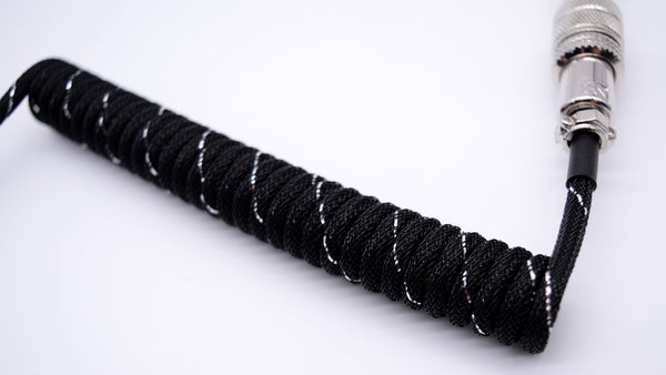 Black and silver stripe custom keyboard cable
