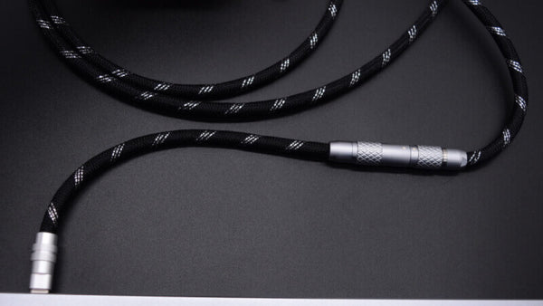 Black and silver custom keyboard cable