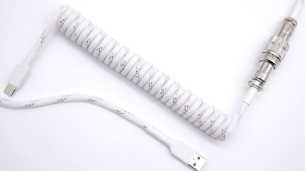 white & silver custom mechanical keyboard cable