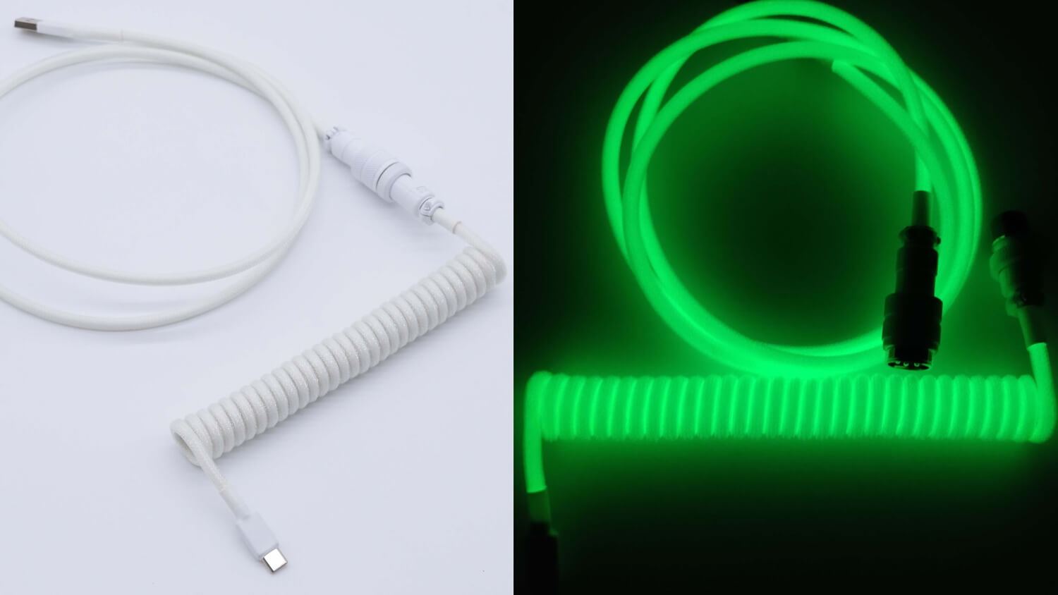 Mechcables glow in the dark USB keyboard cable