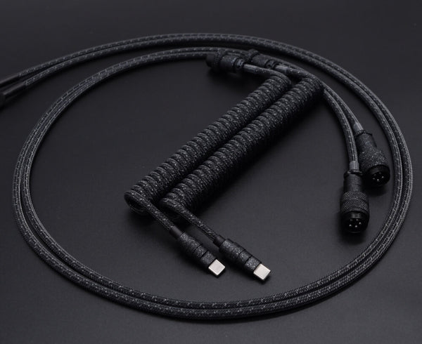 Black and white custom keyboard cable