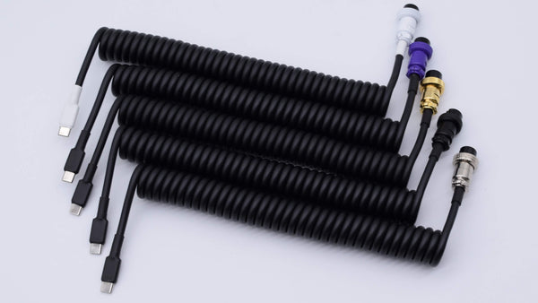 Matte Black Retractable Keyboard Cable