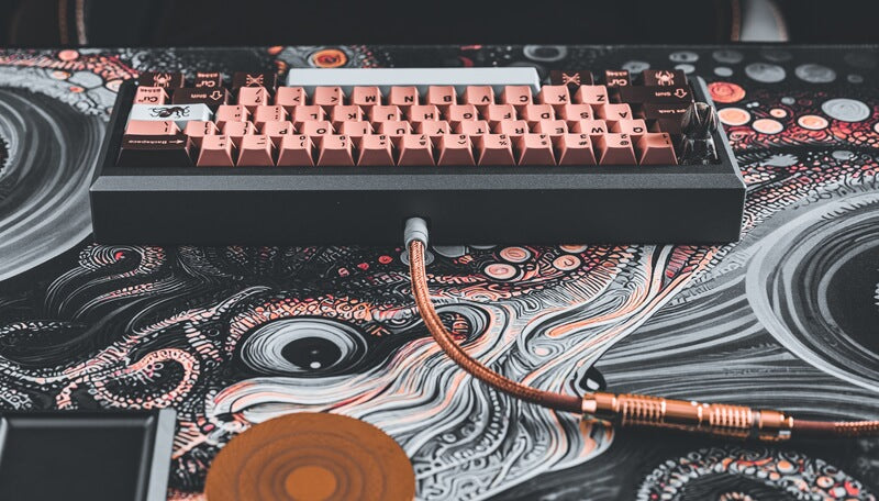 ま*ど様 Orbit 65 R1 Copper GMK Striker2 未使用 Machina Orbit 65 Charcoal / Copper + GMK Wasabi V2 ISO-DE Layout