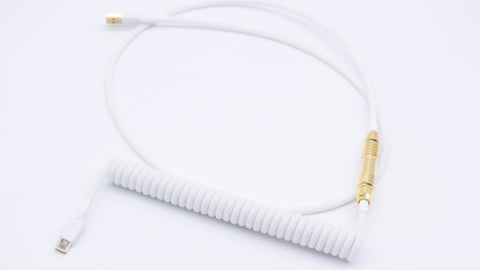 White and Gold Custom Keyboard Cable
