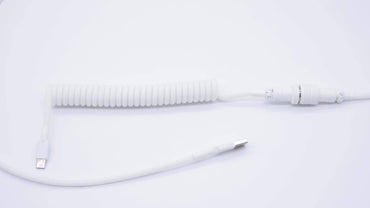 White Monochrome Coiled Aviator Cable – Mechcables